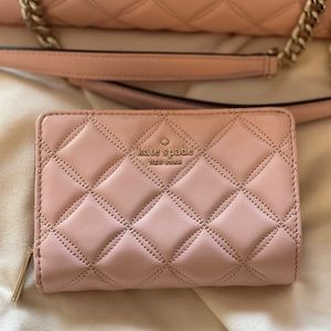 Kate spade Rose smoke Natalia compact bifold wallet
